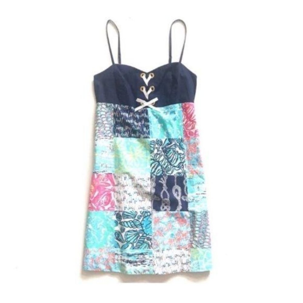 Lilly Pulitzer Rilee Navy Sailor Patch Shift Dress - Picture 2 of 4